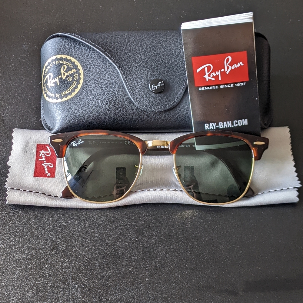 Ray-Ban Brown and Gold Sunglasses